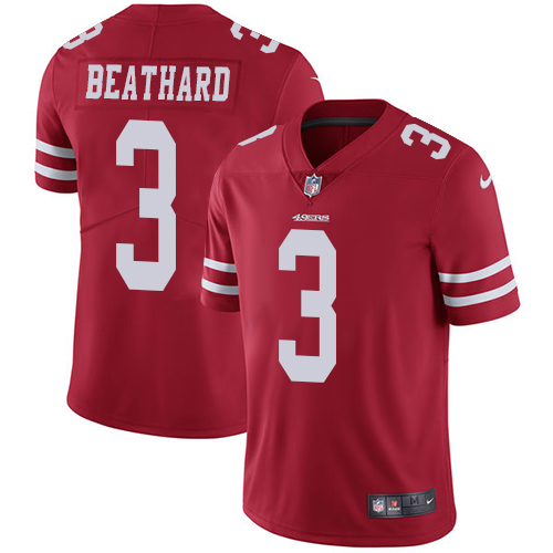 San Francisco 49ers Limited Red Men C. J. Beathard Home NFL Jersey #3 Vapor Untouchable->women nfl jersey->Women Jersey